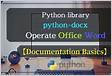 Python-docx python-docx documentatio
